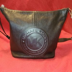 Michael Kors Black Leather Bucket Bag